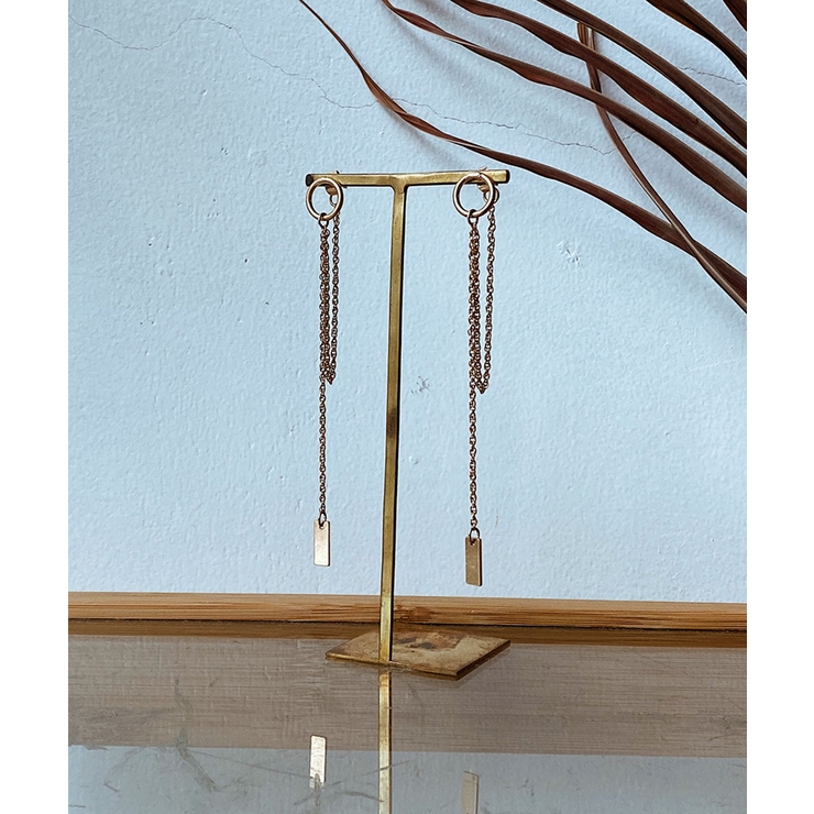 ゴールド | ダブルチェーンスイングピアス emouv ピアス | BUYSENSE
