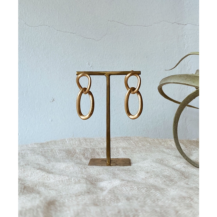 ゴールド | 2連ユニークチェーンピアス emouv ピアス | BUYSENSE