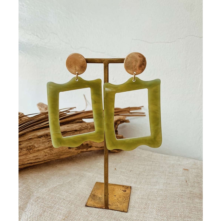 グリーン | アセチレクタングルピアス emouv ピアス | BUYSENSE