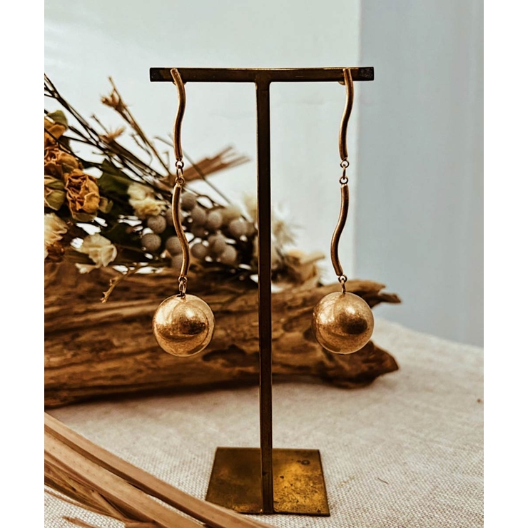 ゴールド | ウェーブボールピアス emouv ピアス | BUYSENSE