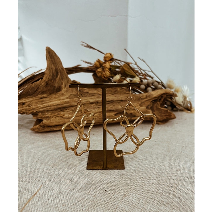 ゴールド | フラワーフレームピアス emouv ピアス | BUYSENSE