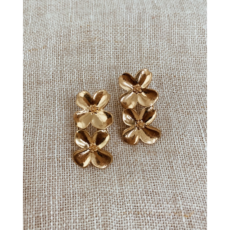 ゴールド | 2連ライラックフラワーピアス emouv ピアス | BUYSENSE