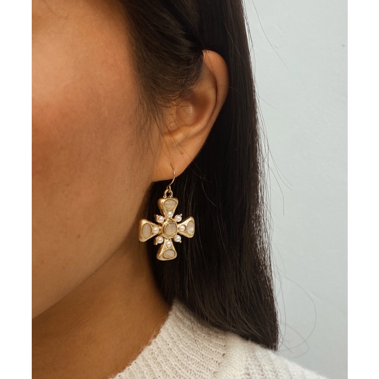 クロスパールピアス emouv ピアス | BUYSENSE | 詳細画像1 