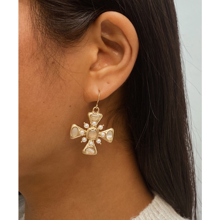 ゴールド | クロスパールピアス emouv ピアス | BUYSENSE