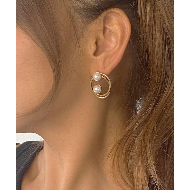 ゴールド | パールサークルピアス emouv ピアス | BUYSENSE