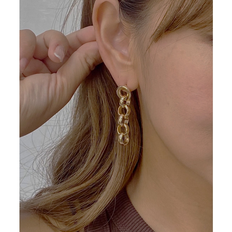 メタリックチェーンピアス emouv ピアス | BUYSENSE | 詳細画像2 