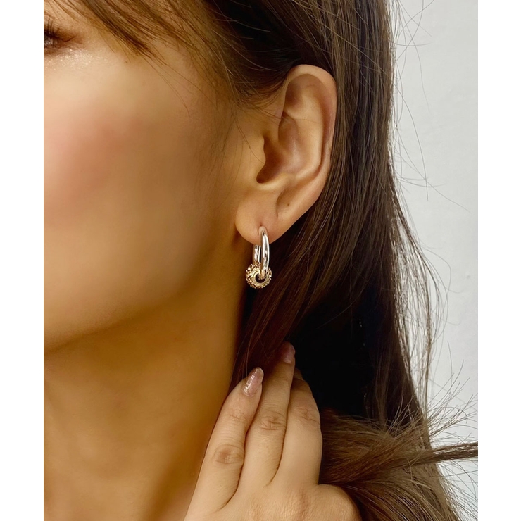 シルバー | ビジューフープピアス emouv ピアス | BUYSENSE