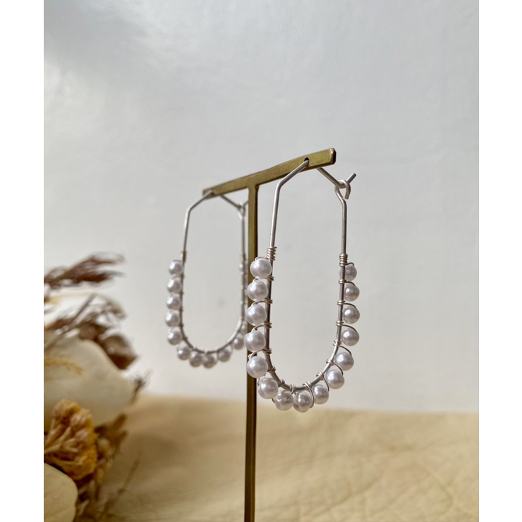 パールロングフープピアス emouv ピアス | BUYSENSE | 詳細画像8 