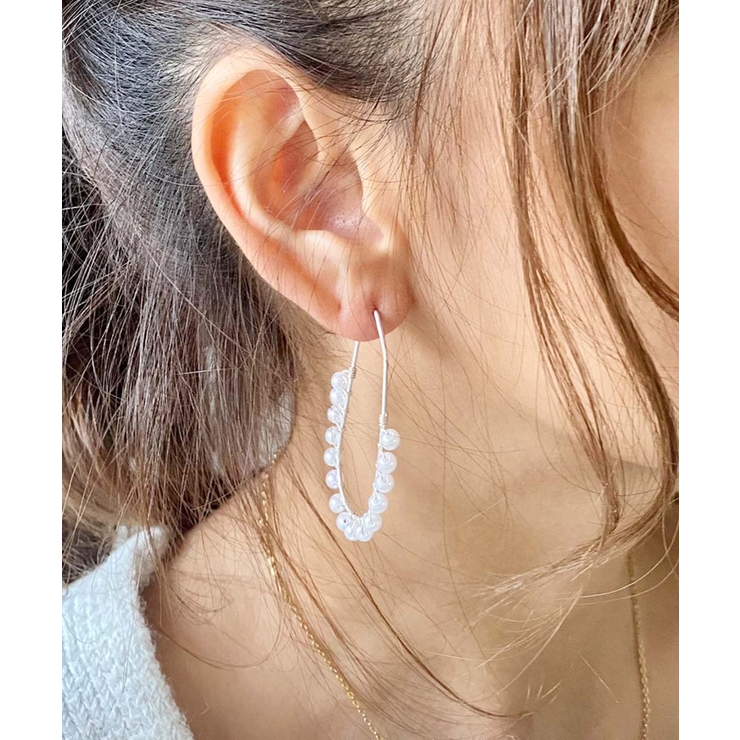 パールロングフープピアス emouv ピアス | BUYSENSE | 詳細画像2 