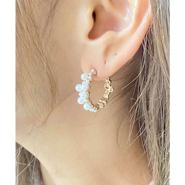 ゴールド | ミニパールフープピアス emouv ピアス | BUYSENSE