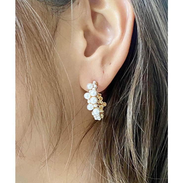ミニパールフープピアス emouv ピアス | BUYSENSE | 詳細画像1 