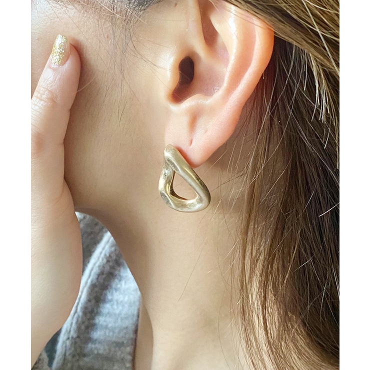 ドロップデザインピアス emouv ピアス ゴールド アクセサリー シンプル | BUYSENSE | 詳細画像1 