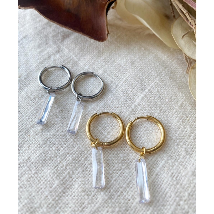 クリスタルフープピアス emouv ピアス | BUYSENSE | 詳細画像3 