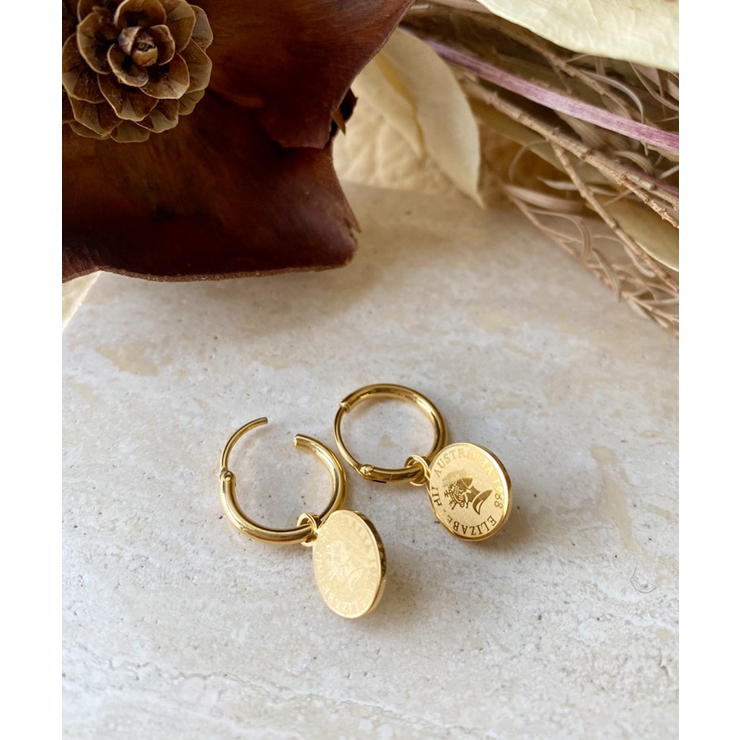 コインデザインピアス emouv ピアス ゴールド アクセサリー シンプル | BUYSENSE | 詳細画像3 