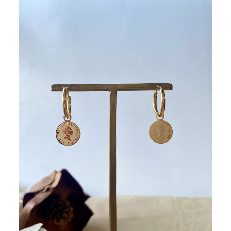 コインデザインピアス emouv ピアス ゴールド アクセサリー シンプル | BUYSENSE | 詳細画像4 