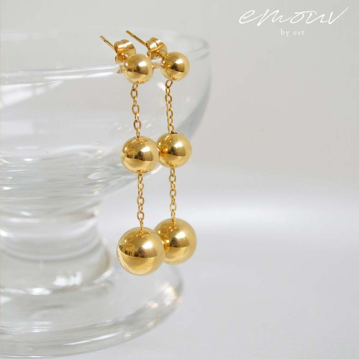 ゴールド | ロングボールピアス emouv by | BUYSENSE