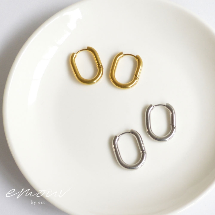 オーバルフープピアス emouv by | BUYSENSE | 詳細画像1 