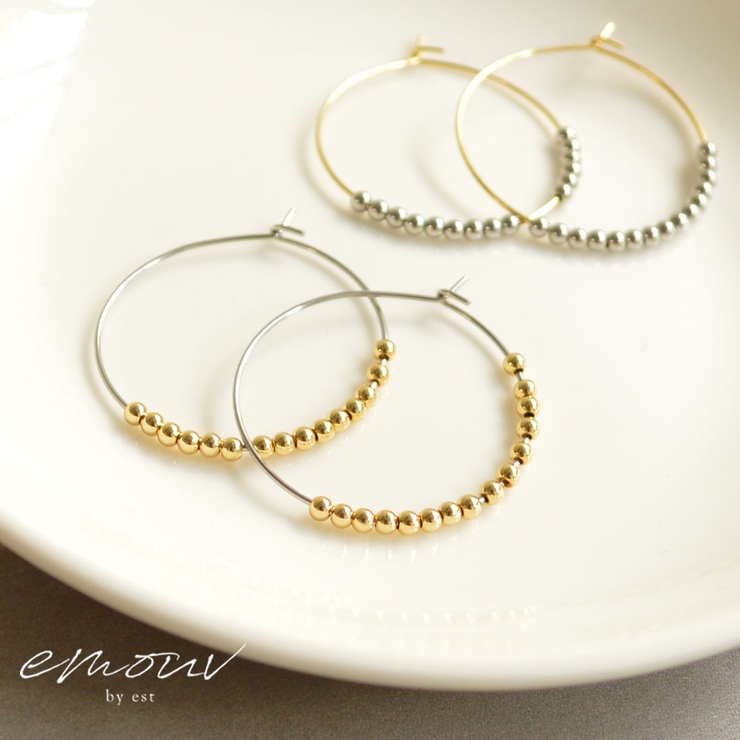 バイカラーボールピアス emouv by | BUYSENSE | 詳細画像1 