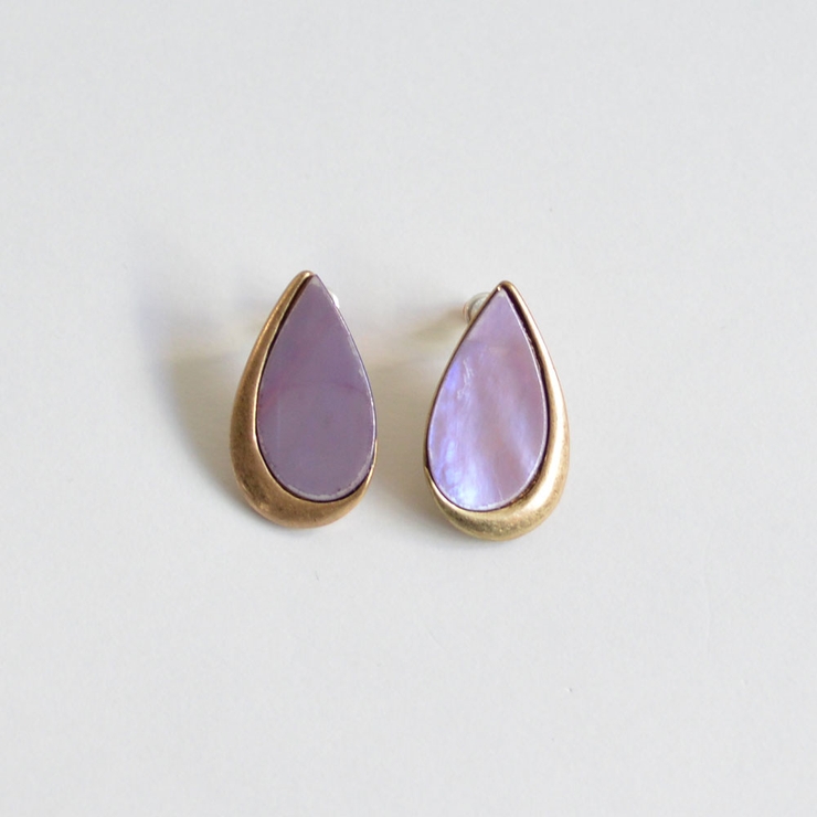 ドロップデザインパープルピアス emouv by | BUYSENSE | 詳細画像1 