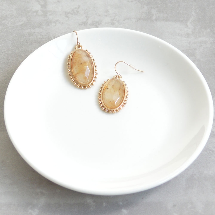 イエロー | オーバルレトロピアス emouv by | BUYSENSE