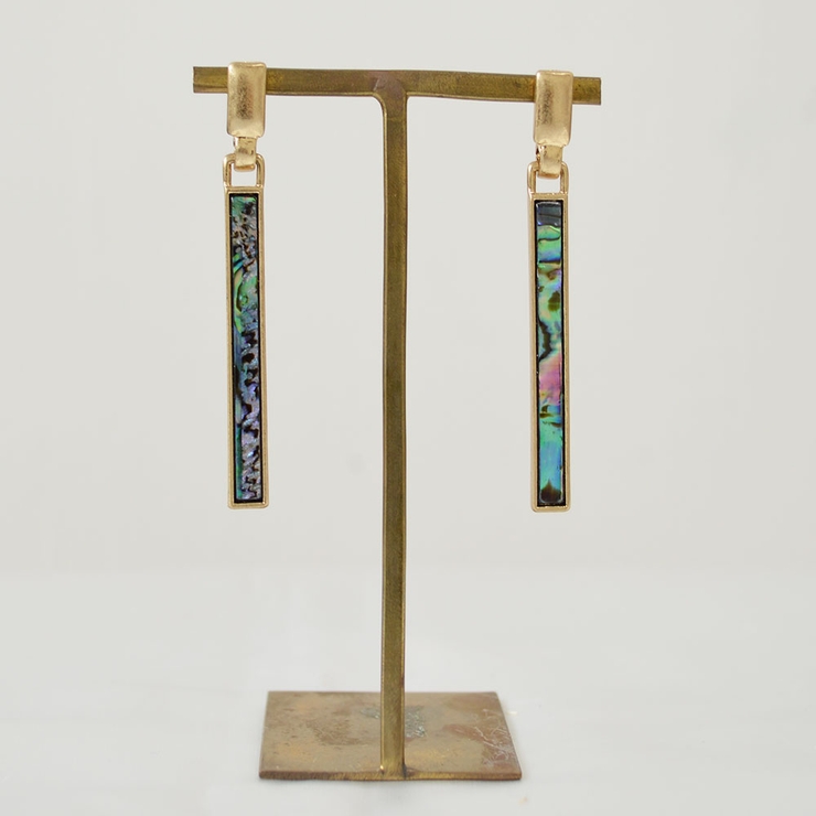 ゴールド | オーロラロングスクエアピアス emouv by | BUYSENSE