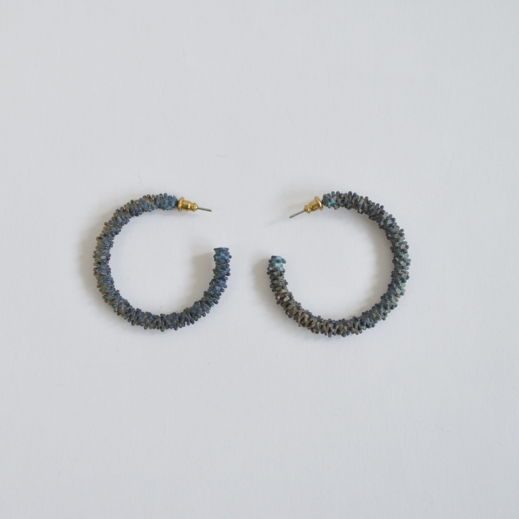 ブルー | カラーデザインフープピアス emouv by | BUYSENSE