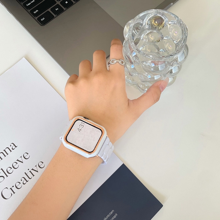 ホワイト | アップルウォッチバンド 可愛い シンプルバンド | BUYSENSE