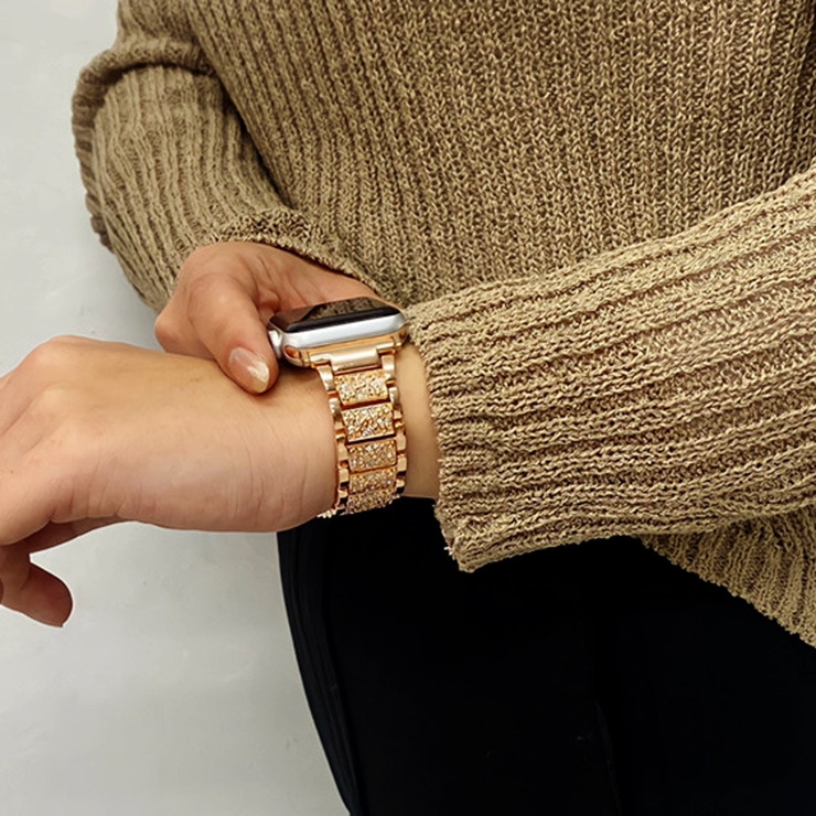ピンクゴールド | アップルウォッチ シャイニーバンド ベルト | BUYSENSE