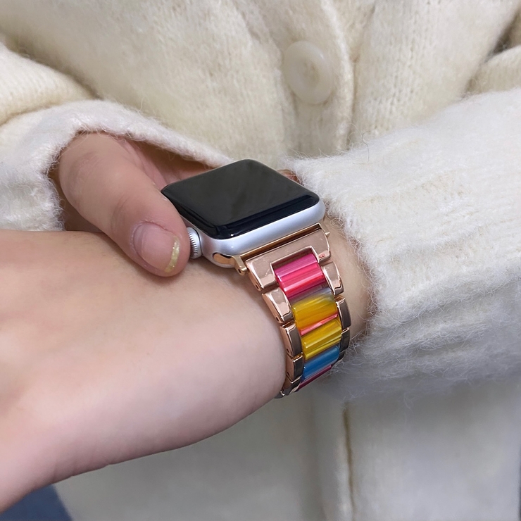 ピンクゴールド TYPE C | アップルウォッチ マーブルストーンバンド ベルト | BUYSENSE