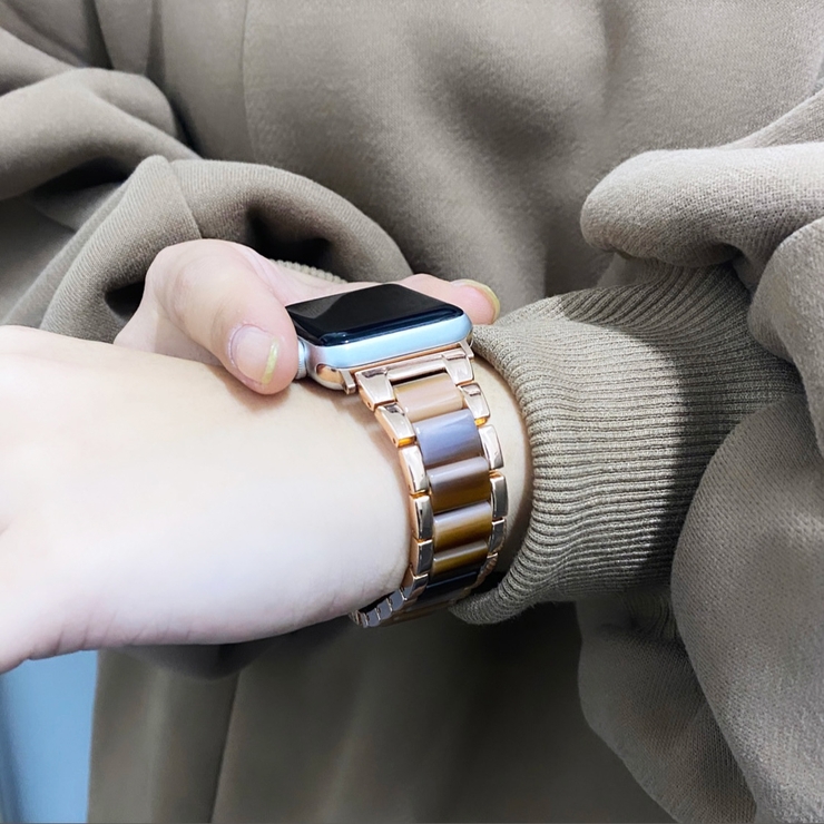 ピンクゴールド TYPE D | アップルウォッチ マーブルストーンバンド ベルト | BUYSENSE