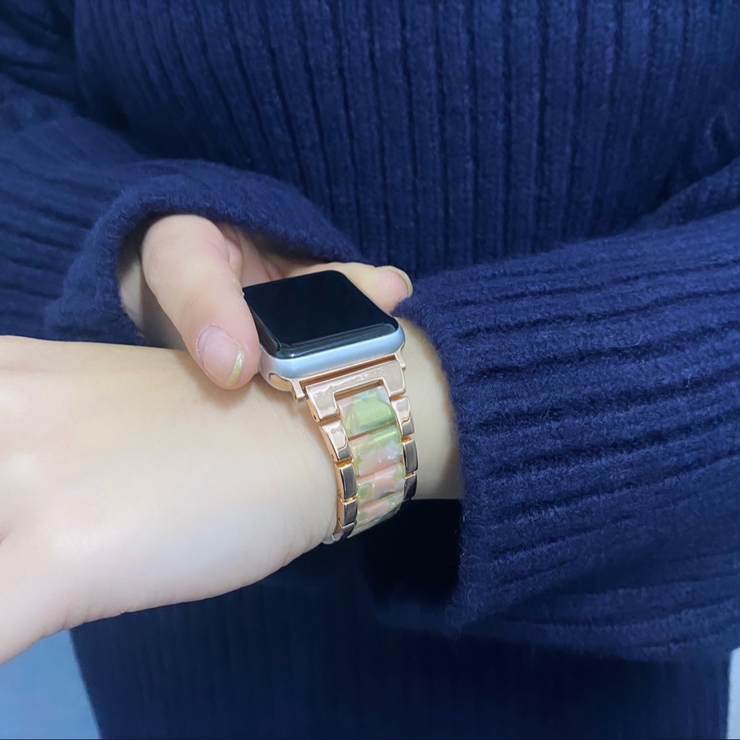 ピンクゴールド TYPE E | アップルウォッチ マーブルストーンバンド ベルト | BUYSENSE