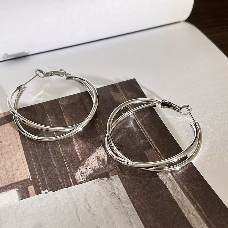 2 タイプ選べる 質感煌めきフープピアス | Carpe diem | 詳細画像7 