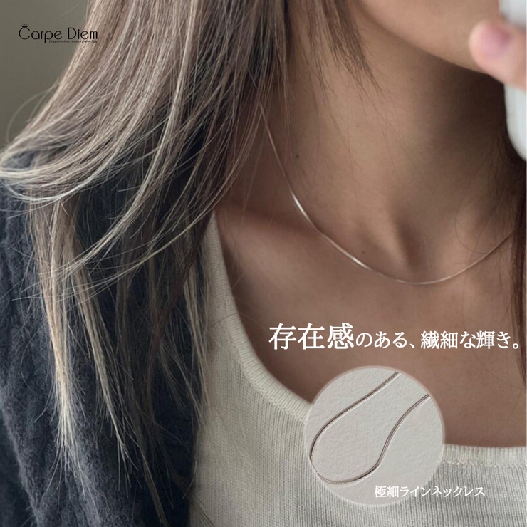 シルバー | 極細ラインネックレス シルバー 繊細な輝き | Carpe diem