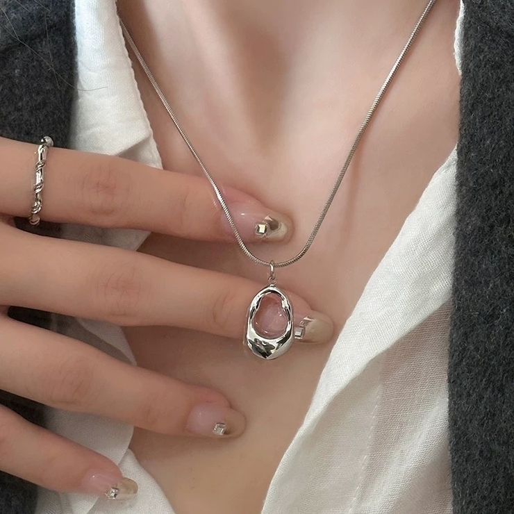 不規則モチーフ ロングネックレス シルバー | Carpe diem | 詳細画像9 