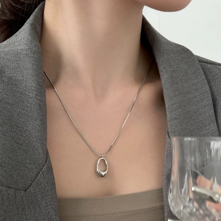 不規則モチーフ ロングネックレス シルバー | Carpe diem | 詳細画像8 