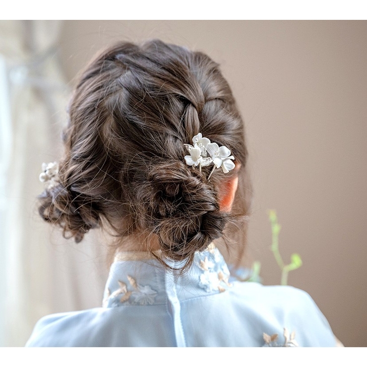 ニュアンスホワイトフラワーUピン 5本セット キャサリンコテージ | Catherine Cottage | 詳細画像5 