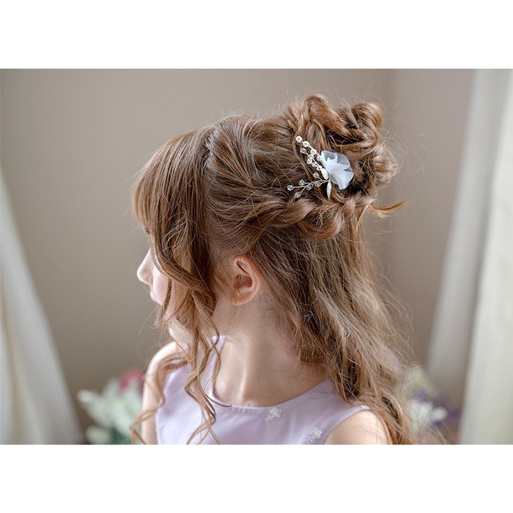 オーガンジーフラワーUピン 2本セット 白花チュールUピン キャサリンコテージ | Catherine Cottage | 詳細画像5 