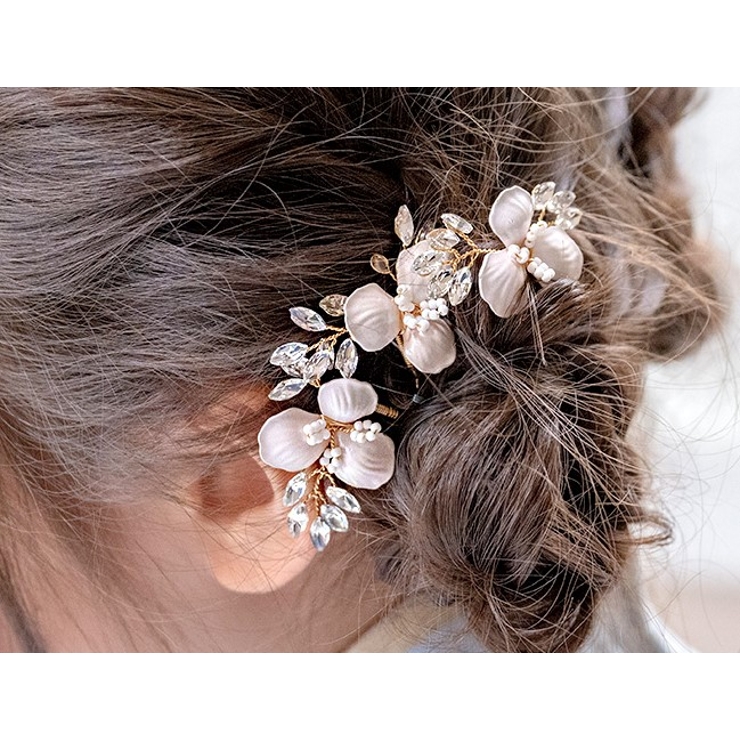 ピンクゴールドフラワーUピン 3本セット キャサリンコテージ | Catherine Cottage | 詳細画像4 