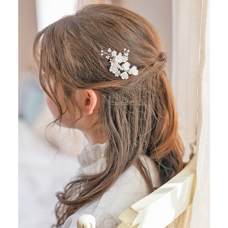 セラミックフラワーとビーズのエレガントヘアコーム キャサリンコテージ | Catherine Cottage | 詳細画像11 