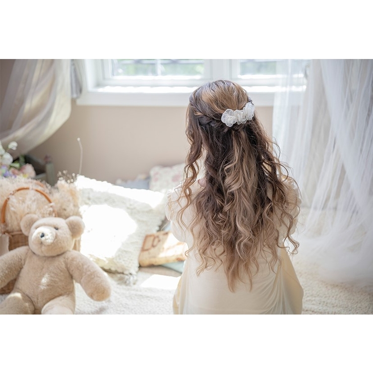 ホワイトローズバレッタ 髪飾り 髪留め ヘアアクセサリー アクセサリー | Catherine Cottage | 詳細画像6 