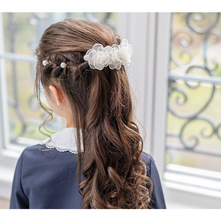 ホワイトローズバレッタ 髪飾り 髪留め ヘアアクセサリー アクセサリー | Catherine Cottage | 詳細画像4 