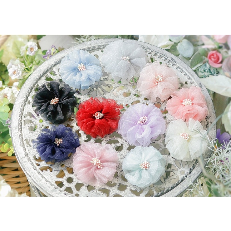 マカロンカラーのお花ヘアクリップ 2個セット 女の子 髪飾り ヘアアクセサリー | Catherine Cottage | 詳細画像4 