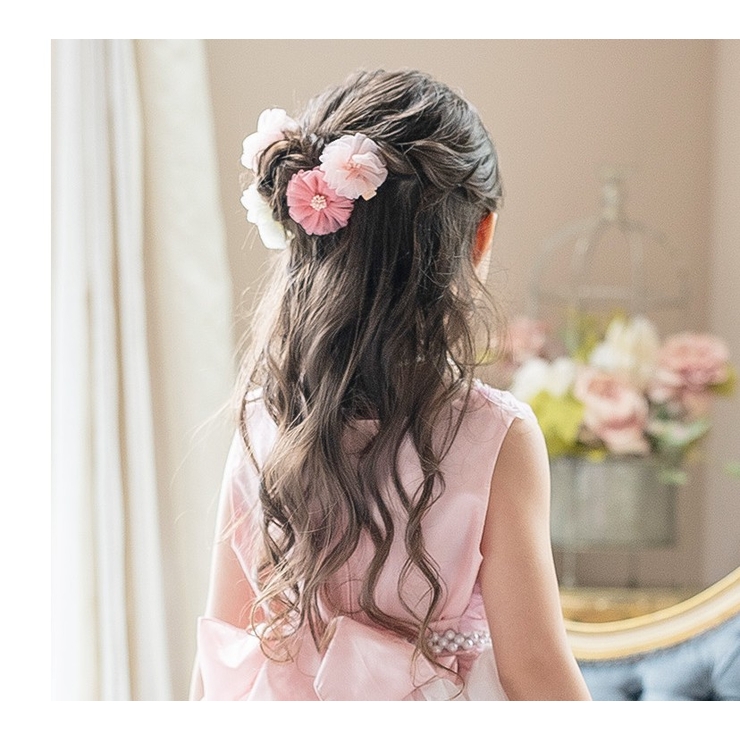 マカロンカラーのお花ヘアクリップ 2個セット 女の子 髪飾り ヘアアクセサリー | Catherine Cottage | 詳細画像6 