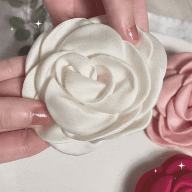 ローズヘアクリップ ハンドメイド ベビー[品番：CATK0003489