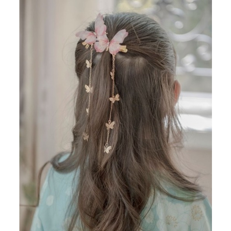 揺れるチェーン付き ちょうちょヘアクリップ 2個セット | Catherine Cottage | 詳細画像7 