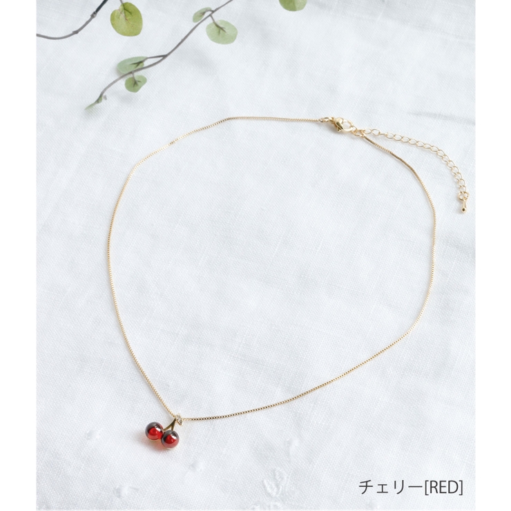 チェリー モチーフ ネックレス ゴールド