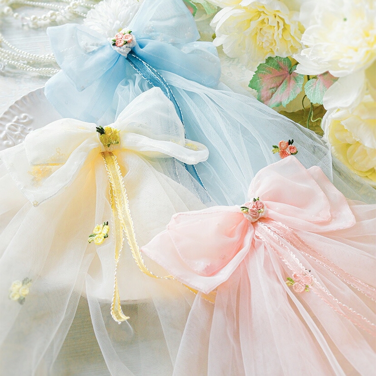 ふわふわチュールリボンクリップ ヘアアクセサリー キッズ | Catherine Cottage | 詳細画像3 