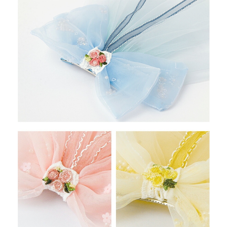 ふわふわチュールリボンクリップ ヘアアクセサリー キッズ | Catherine Cottage | 詳細画像15 