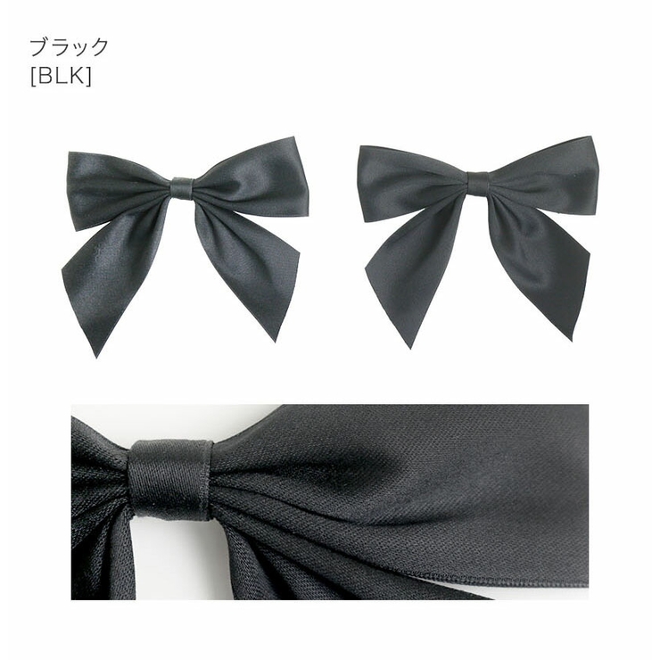 ブラック[BLK] | マットサテンリボンヘアクリップ キャサリンコテージ | Catherine Cottage