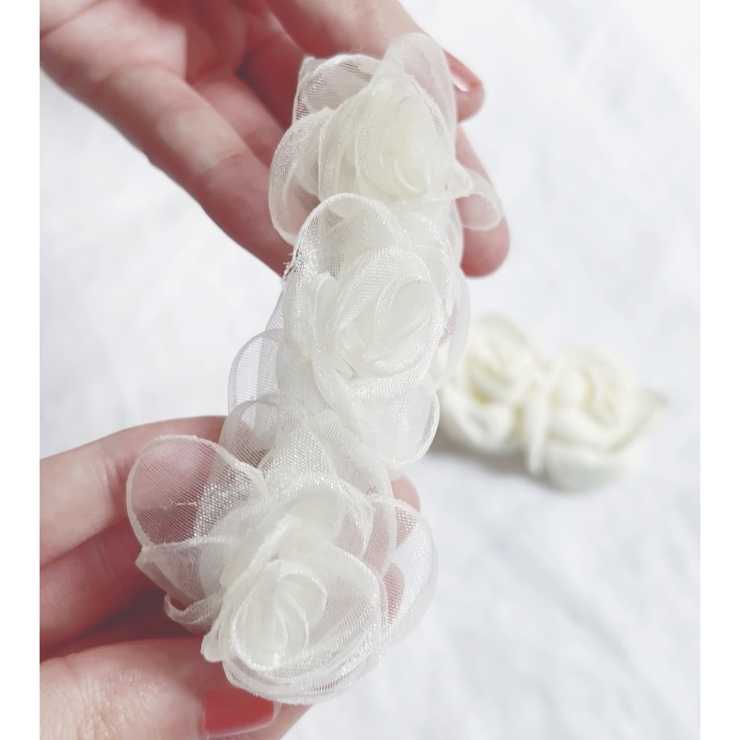 ホワイトローズバレッタ 髪飾り 髪留め ヘアアクセサリー アクセサリー | Catherine Cottage | 詳細画像14 